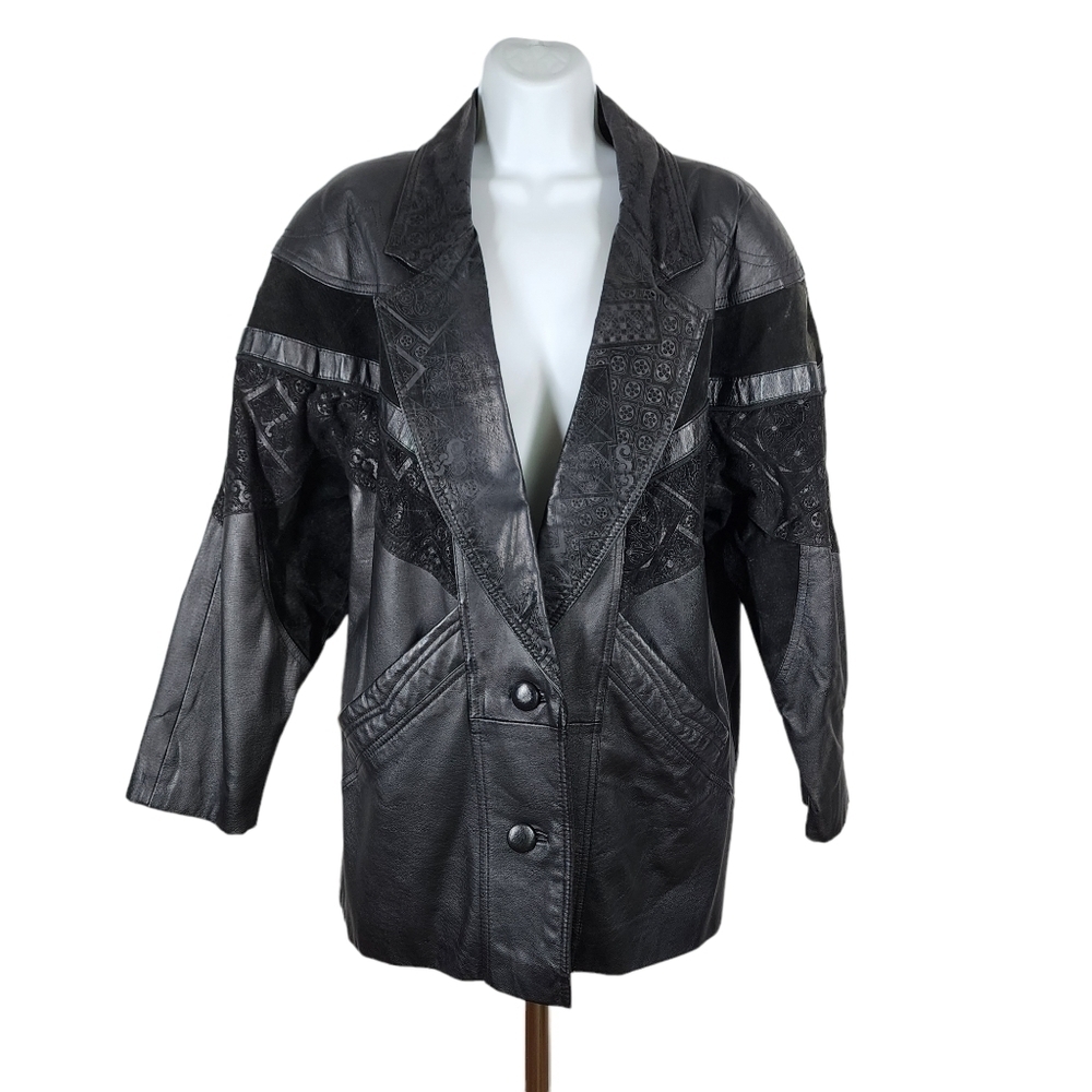 PRESTON & YORK BURNOUT  LEATHER VINTAGE JACKET